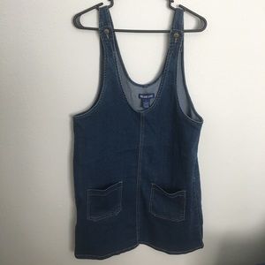 Blue spice overall blue jean dress